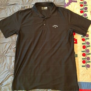 Callaway Black Short-Sleeve Golf Polo